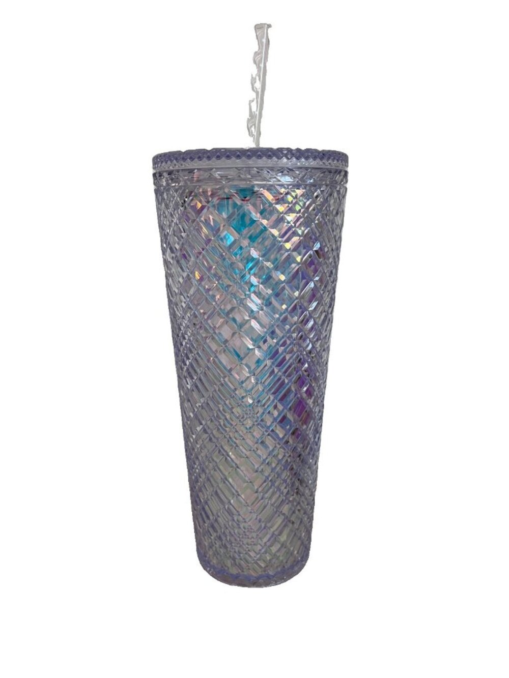 Starbucks Iridescent Studded Cold Cup 24 oz Venti Clear Holographic Prism